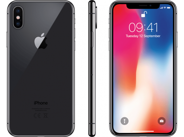 APPLE iPhone X 64 GB Space Grau